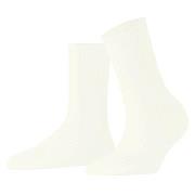 Falke Strømper Women Cotton Rib Socks Benhvit bomull Str 39/42 Dame