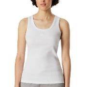 Schiesser Rib Tank Top Hvit bomull Small Dame