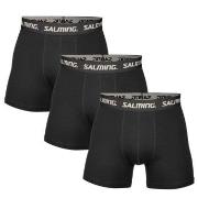 Salming 3P Cotton Boxers With Logo Svart bomull Small Herre