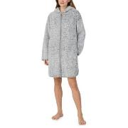 DKNY Chill In Style Hooded Zipe Robe Grå polyester X-Small Dame