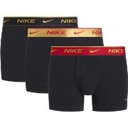 Nike 3P Everyday Essentials Cotton Stretch Trunk Rød/Svart bomull Medi...