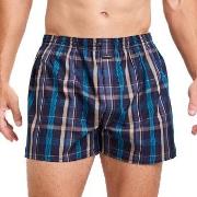 Jockey Woven Poplin Boxer Shorts Blå Mønster bomull X-Large Herre
