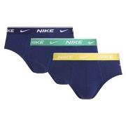 Nike 3P Everyday Essentials Cotton Stretch Hip Brief Mørkblå bomull X-...