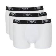 Armani Stretch Jersey Boxer With Logo 3P Hvit bomull Medium Herre