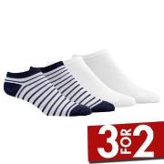 Damella Strømper 4P Ankle Socks Hvit/Marine Str 35/38 Dame