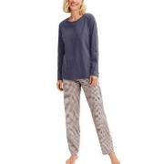 Calida Graphic Nights Pyjamas Midnattsblå bomull Small Dame