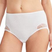 Calida Truser Desire Midi Brief Hvit bomull Small Dame
