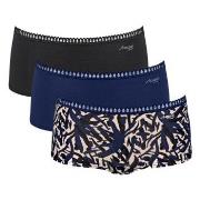 Sloggi Truser 3P GO Crush Hipster Shorts Rød/Rosa bomull Small Dame