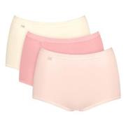 Sloggi Truser 3P Basic Plus Maxi Colored Rød/Gul bomull 56 Dame