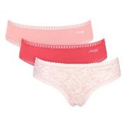 Sloggi Truser 3P GO Crush Hipster Briefs Rød/Rosa bomull Large Dame