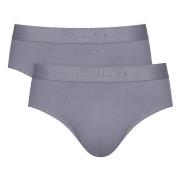 Sloggi 2P SLG Base Soft Midi Briefs Grå Small Herre