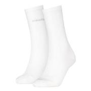 Calvin Klein Strømper 2P Soft Cotton Stretch Crew Socks Hvit One Size ...