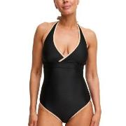 Swegmark Haiti Halterneck Swimsuit Svart m Beige D/E 38 Dame