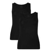 Bamboo basics 2P Anna Knitted Singlet Svart Medium Dame
