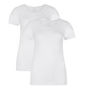 Bamboo basics 2P Kate T-Shirt Round Neck Hvit Small Dame