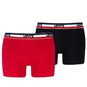 Levis 2P Sportswear Logo Base Boxer Svart/Rød bomull Small Herre