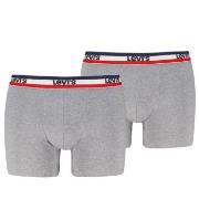 Levis 2P Sportswear Logo Base Boxer Gråmelerad bomull Large Herre