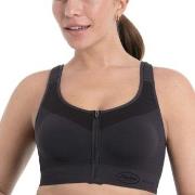 Anita BH Active Front Zip Sports Bra Mørkgrå  nylon X-Large Dame