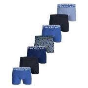 Björn Borg 7P Cotton Stretch Boxer Svart/Blå bomull Small Herre