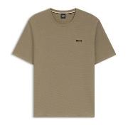BOSS Waffle T Shirt Sand Medium Herre
