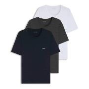 BOSS 3P Classic Crew Neck T-shirt Hvit/Grå bomull Medium Herre
