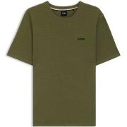 BOSS Waffle T Shirt Grønn/Khaki X-Large Herre