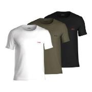HUGO 3P Triplet T-Shirt Svart/Grønn bomull X-Large Herre