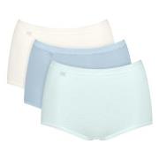 Sloggi Truser 3P Basic Plus Maxi Colored Grå bomull 46 Dame