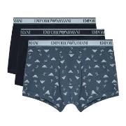 Armani Logo Boxer Briefs With Core Logo Waistband 3P Marine/Blå bomull...