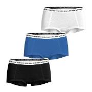 Björn Borg Truser 3P Logo Boxers Shorts Svart/Blå bomull X-Large Dame