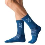Seger Strømper Glide Wool Ski Socks Marine/Blå Str 46/48