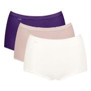 Sloggi Truser 3P Basic Plus Maxi Colored D1 Rosa/Lilla bomull 38 Dame