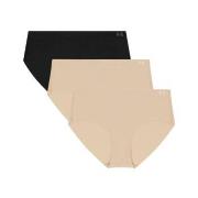 Under Armour Truser 3P Pure Stretch No Show Hipster Svart m Beige Medi...