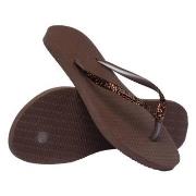 Havaianas Slim Glitter II Mørkbrun  Str 41/42 Dame