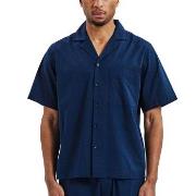 Bread and Boxers Woven Shirt Marine økologisk bomull Large Herre