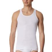 Schiesser 2P Fine Ribbed Undershirts 3XL-4XL Hvit bomull 3XL Herre