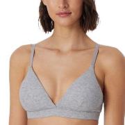 Schiesser BH Pure Rib Organic Cotton Soft Bra Grå C 70 Dame