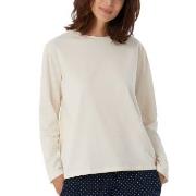 Schiesser Women Mix and Relax Long Sleeved Shirt Krem bomull 44 Dame