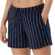 Schiesser Women Mix and Relax Shorts Marine Stripet bomull 42 Dame