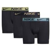 Nike 3P Everyday Essentials Micro Boxer Brief Svart/Gul polyester Smal...