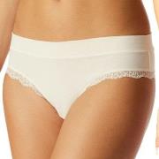 Schiesser Truser Unique Cotton Lace Brazilian Brief Krem bomull 46 Dam...