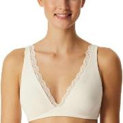 Schiesser BH Unique Cotton Soft Bra With Lace Krem bomull B 85 Dame