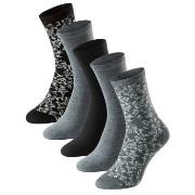 Schiesser Strømper 5P Women Blue Bird Socks Svart/Grå Str 39/42 Dame