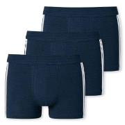 Schiesser 3P 95-5 Stretch Shorts Mørkblå bomull Medium Herre