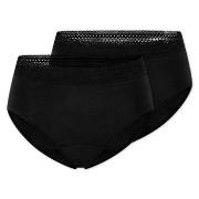 Schiesser Truser 2P Care Retro Period Pants Svart bomull 36 Dame
