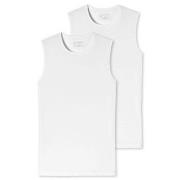 Schiesser 2P Organic Cotton Tank Top Hvit bomull XX-Large Herre