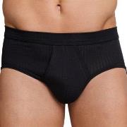 Schiesser 2P Sport Briefs With Fly Svart bomull X-Large Herre