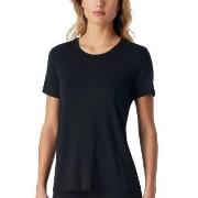 Schiesser Women Mix and Relax T-Shirt Svart bomull 44 Dame