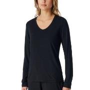 Schiesser Women Mix and Relax V-neck Long Sleeve Svart modal 34 Dame