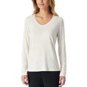 Schiesser Women Mix and Relax V-neck Long Sleeve Benhvit modal 36 Dame